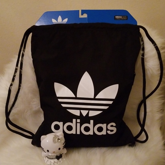 adidas trefoil drawstring bag